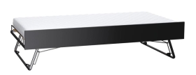 Gästeliege für Bett/Couch 200x90 Black&White schwarz