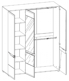 Schrank 3-trig Linn