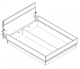 Schlafzimmer komplett Linn 4-tlg Set A