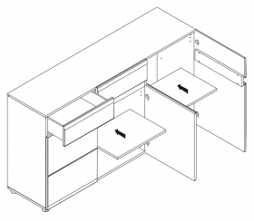 Schlafzimmer komplett Linn 5-tlg Set B