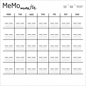 Metallplatte Memo month