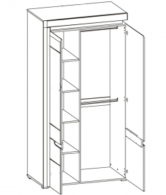 Schrank 2-trig Iris