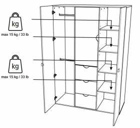 Schrank 3-trig Dream