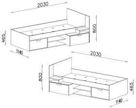 Bett 200x90 Noah