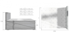 Boxspringbett Aida mit 2 Bettkasten