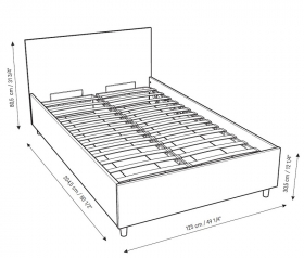 Bett 200x120 Choice mit Lattenrost & Bettkasten