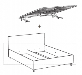 Bett 200x120 Choice mit Lattenrost & Bettkasten