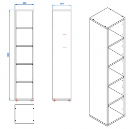 Schmale Vitrine Choice