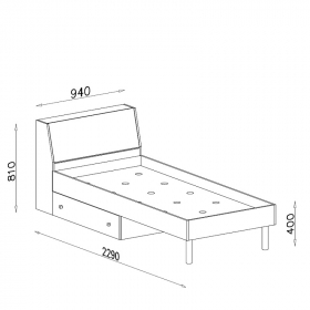 Bett 200x90 Ferry