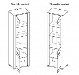 Regal mit Vitrine Jorck