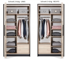 Schrank 2-trig Lotos hell