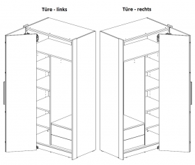 Schrank 2-trig Lotos hell