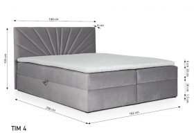 Boxspringbett Tim 4 mit 2 Bettksten