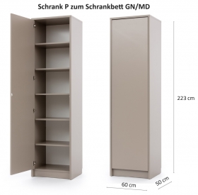 Schrankbett vertikal MD 160x200 mit 2 Schrnken