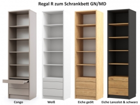 Schrank 1-trig W/P/S/R zum Schrankbett GN/MD