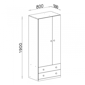 Schrank 2-trig Phil