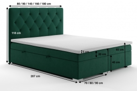 Boxspringbett Rena mit 2 Bettksten