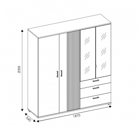 Schrank 4T Aria