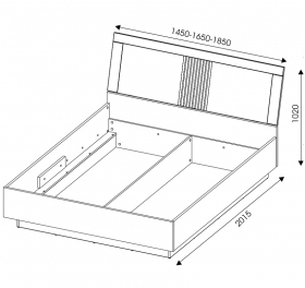 Doppelbett 140/160/180 x 200 Aria