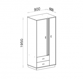 Tiefer Schrank 2-trig Alanis