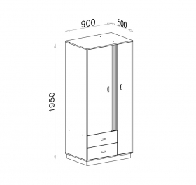 Schrank 2-trig Alanis